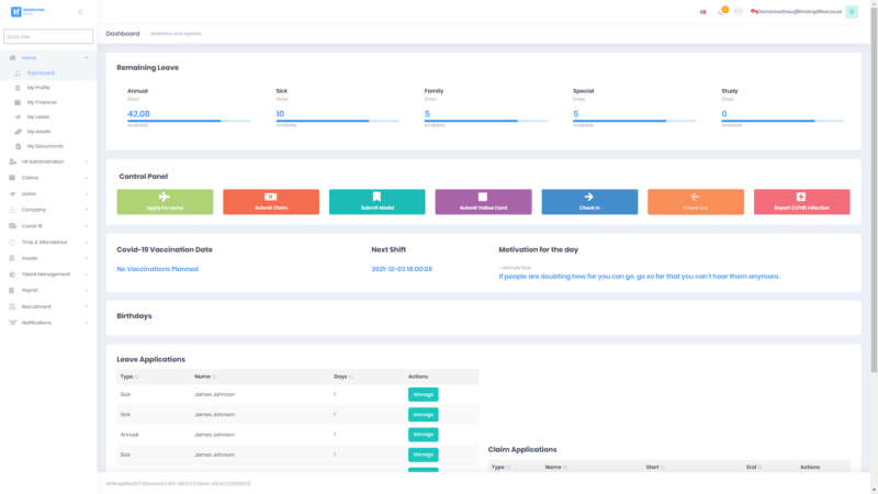People Management System With Employee Self Service