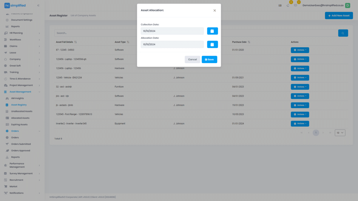 Assigning and Managing Assets in HRSimplified | Complete Guide